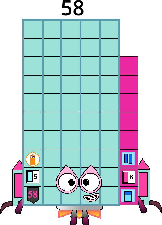 Number/card 58 Racing Numberblock 58 by Mizuki112233 on DeviantArt