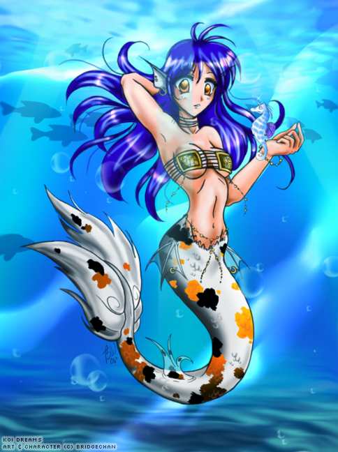 -Koi Mermaid: Beauty In Blue-