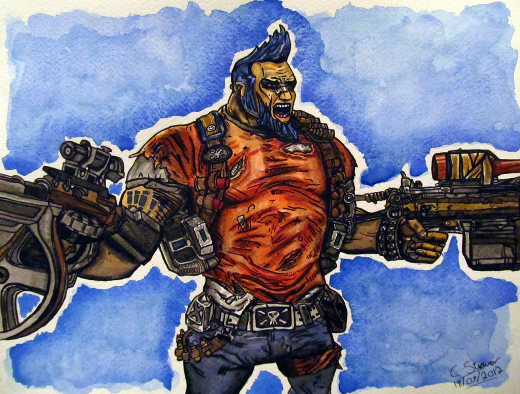 Salvador the Gunzerker - Borderlands 2 Painting