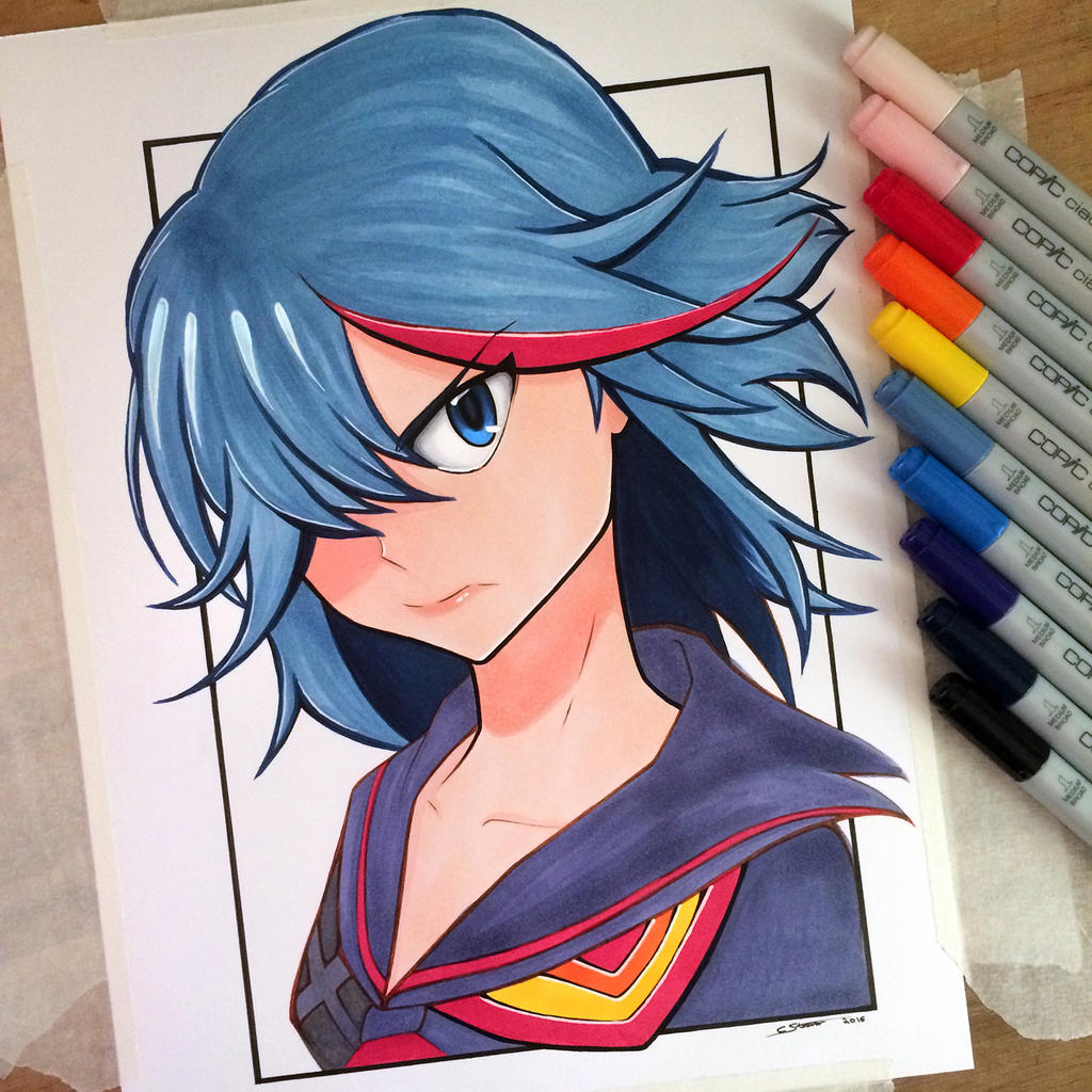 Ryuko Matoi - Copic Marker Drawing