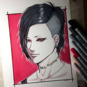 Uta from Tokyo Ghoul - Copic Drawing