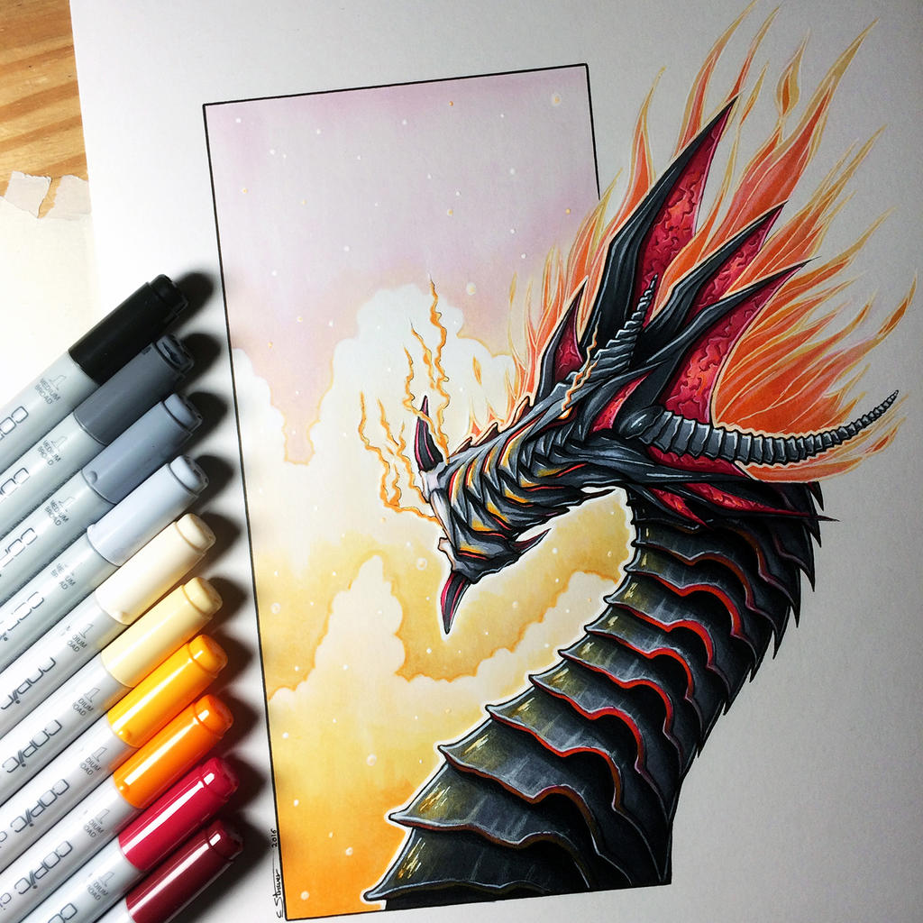 Fire Dragon Drawing