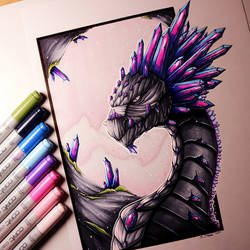 Gemstone Dragon Drawing