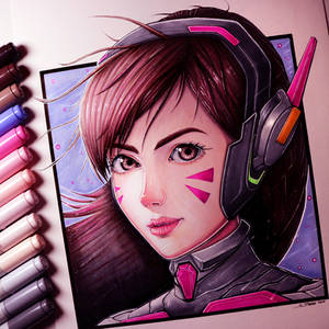 D.Va Drawing - Overwatch Fan Art by LethalChris