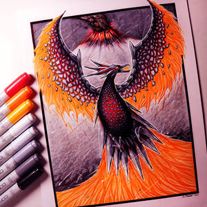 Lava Phoenix Drawing