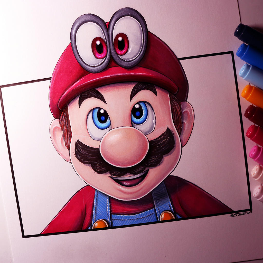 Mario and Cappy Super Mario Odyssey Drawing by LethalChris on DeviantArt