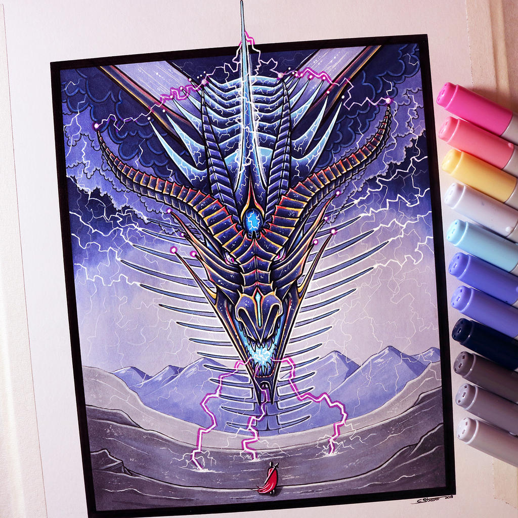 Lightning Dragon Drawing by LethalChris on DeviantArt