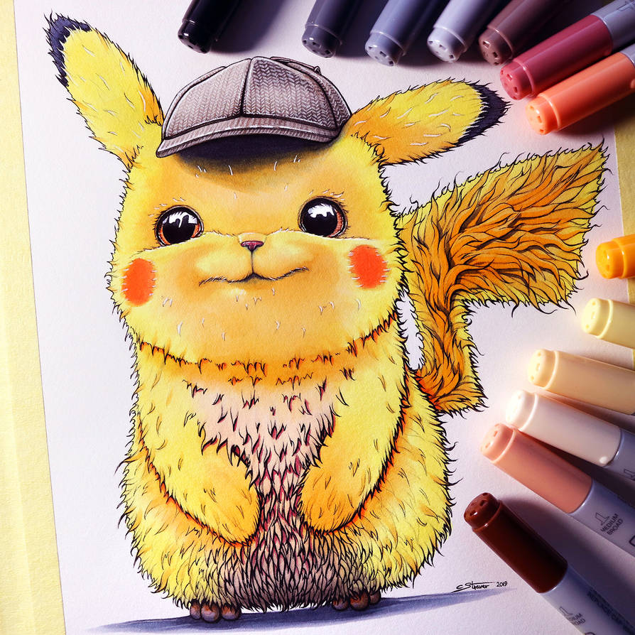 Cute Pikachu Sketch Drawing 