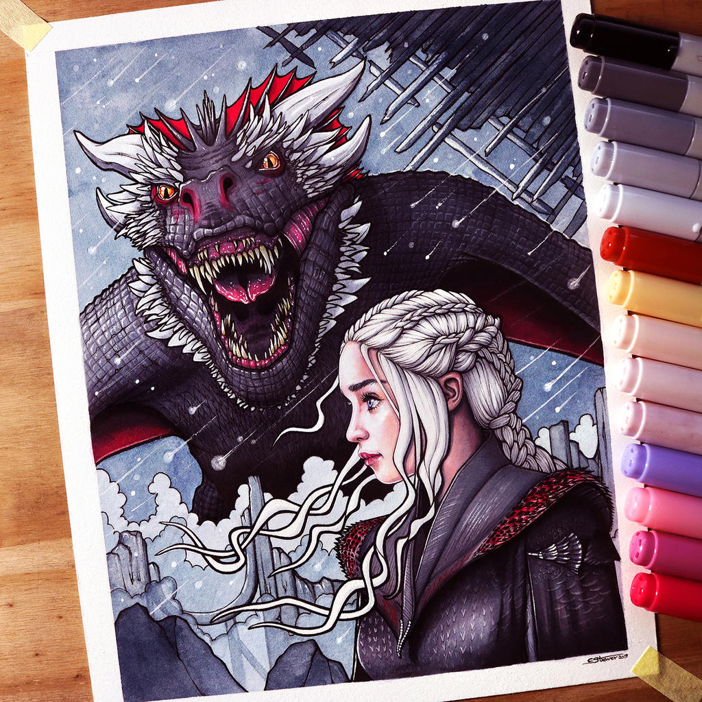 Daenerys and Drogon Drawing - Game of Thrones by LethalChris on DeviantArt