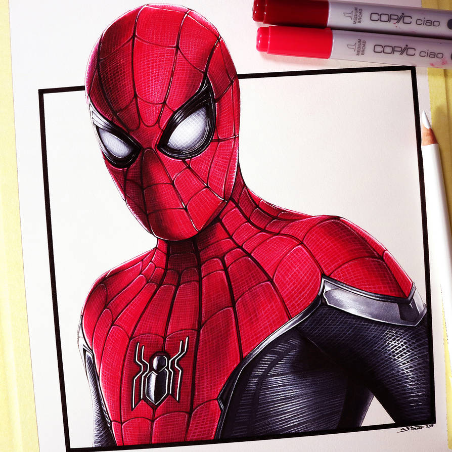 SpiderMan Far From Home Fan Art Drawing by LethalChris on DeviantArt