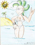 Sunny Summer Art Jam: Bina Leston in the beach by CAPTAIN-CHETO