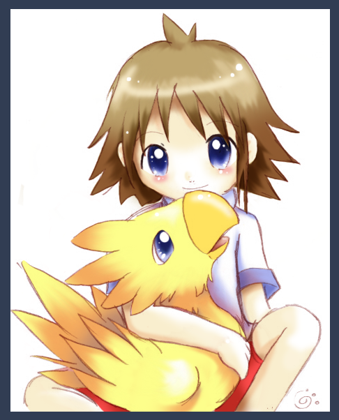 Young Sora and Chocobo