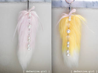 New fox tail keychains for sale! Peony and sunny