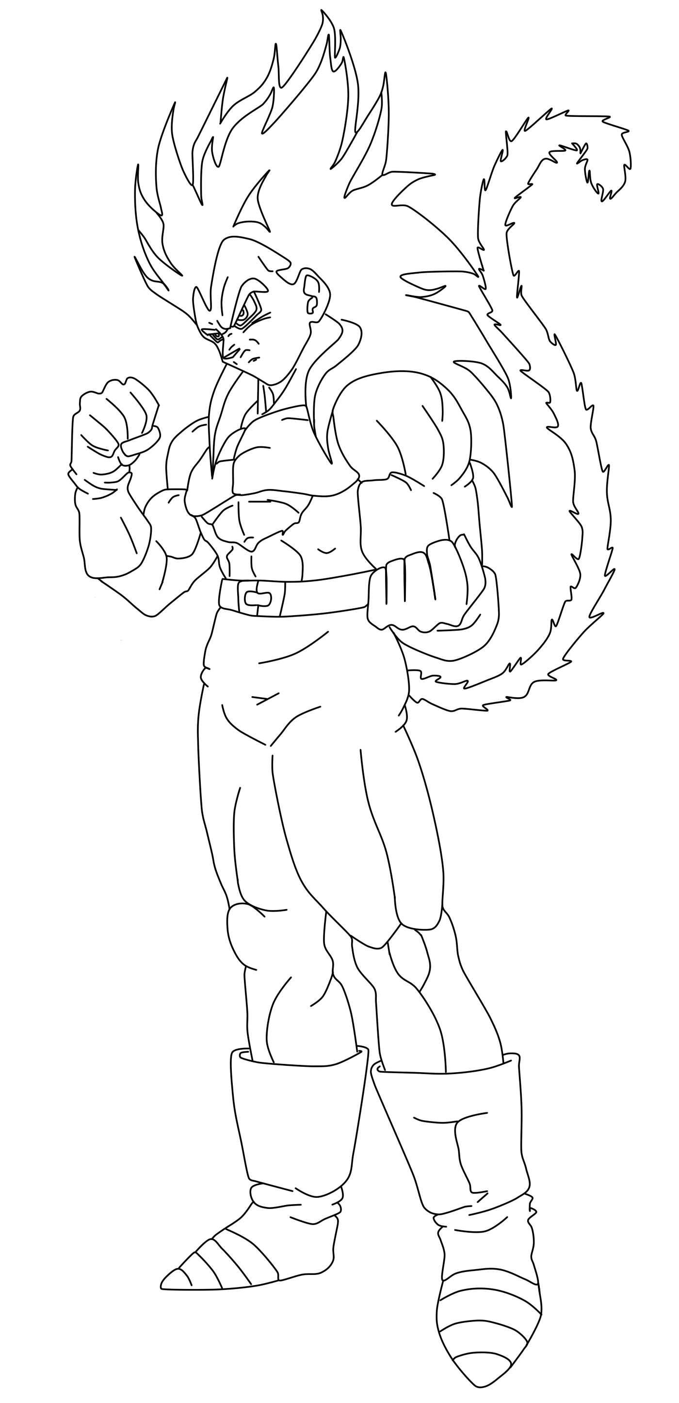 Vegeta Super Saiyajin 4 para colorir