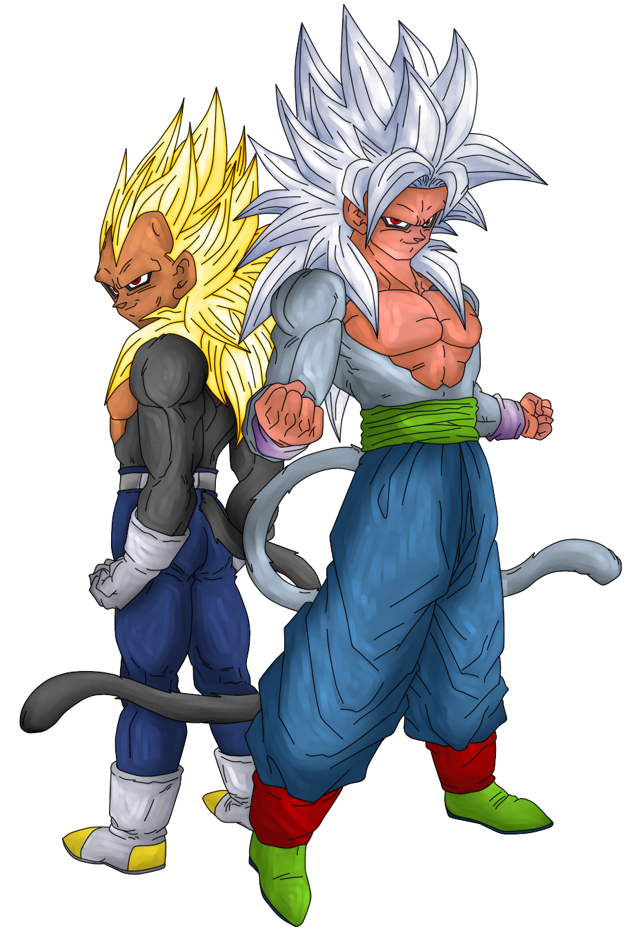 SSGSS vs SSJ5 by Majingokuable on DeviantArt