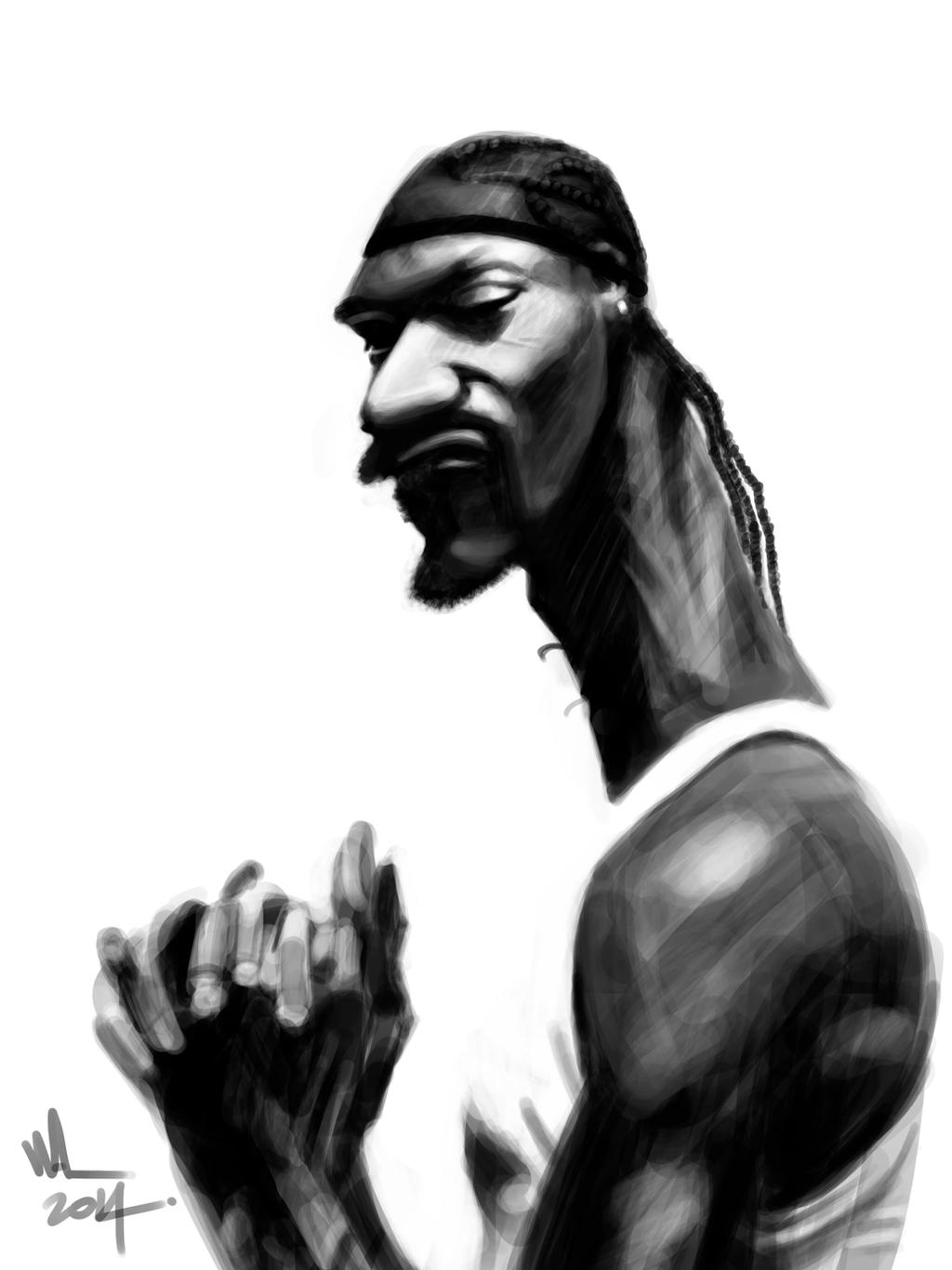 Snoop Dogg Caricatura digital.