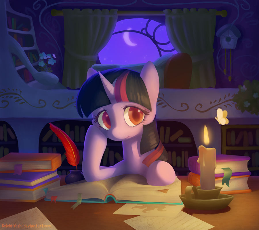 Twilight in her library