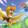 Commission: Spitfire + Rainbow Dash