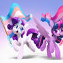 Rarity and Twi Pride