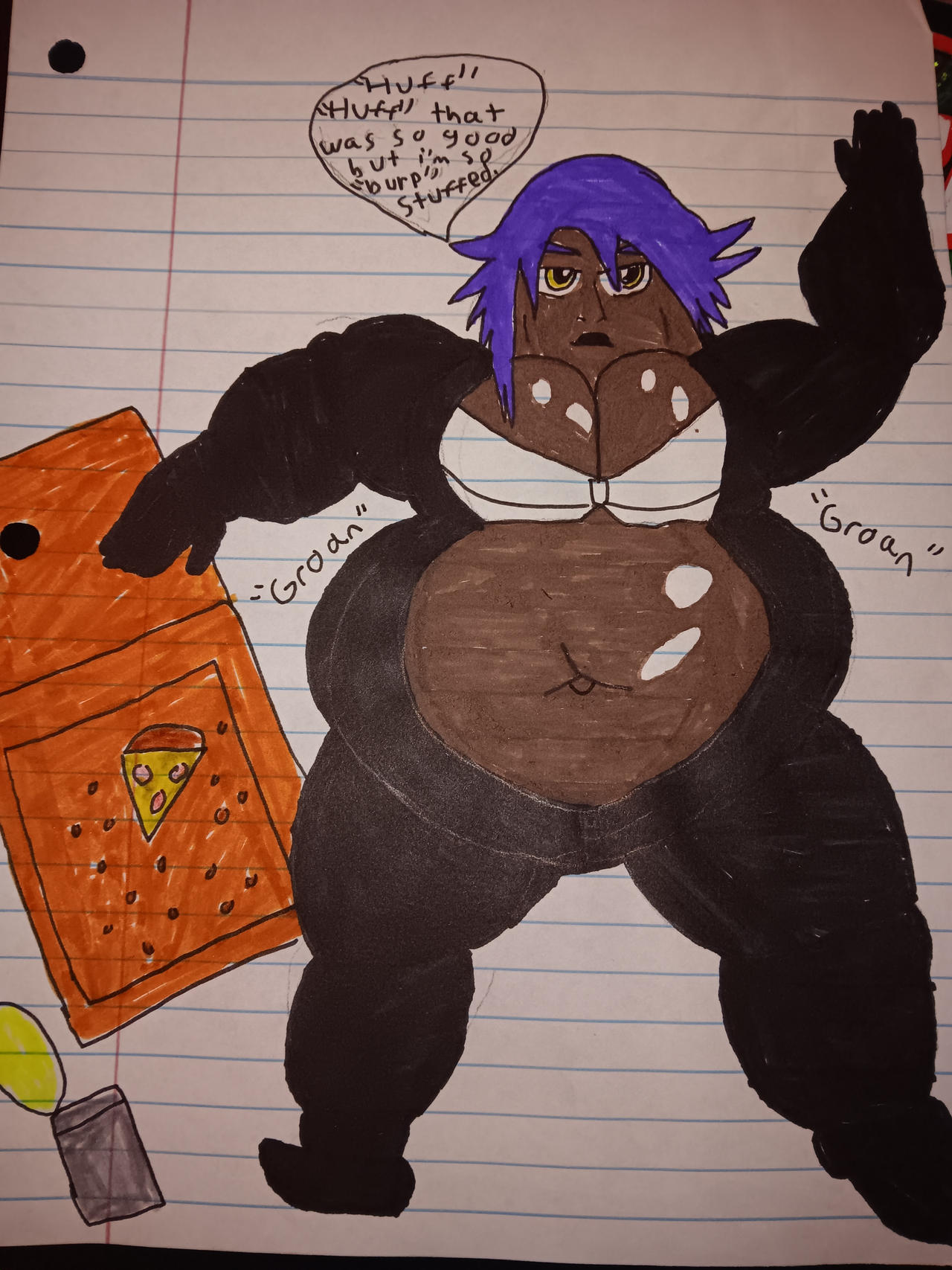 Yoruichi shihouin (latex suit) stuffed belly