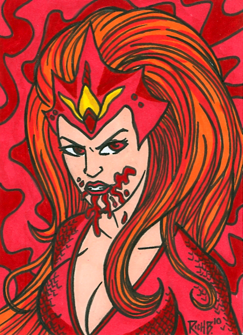 Sketchcard Mera Red Lantern