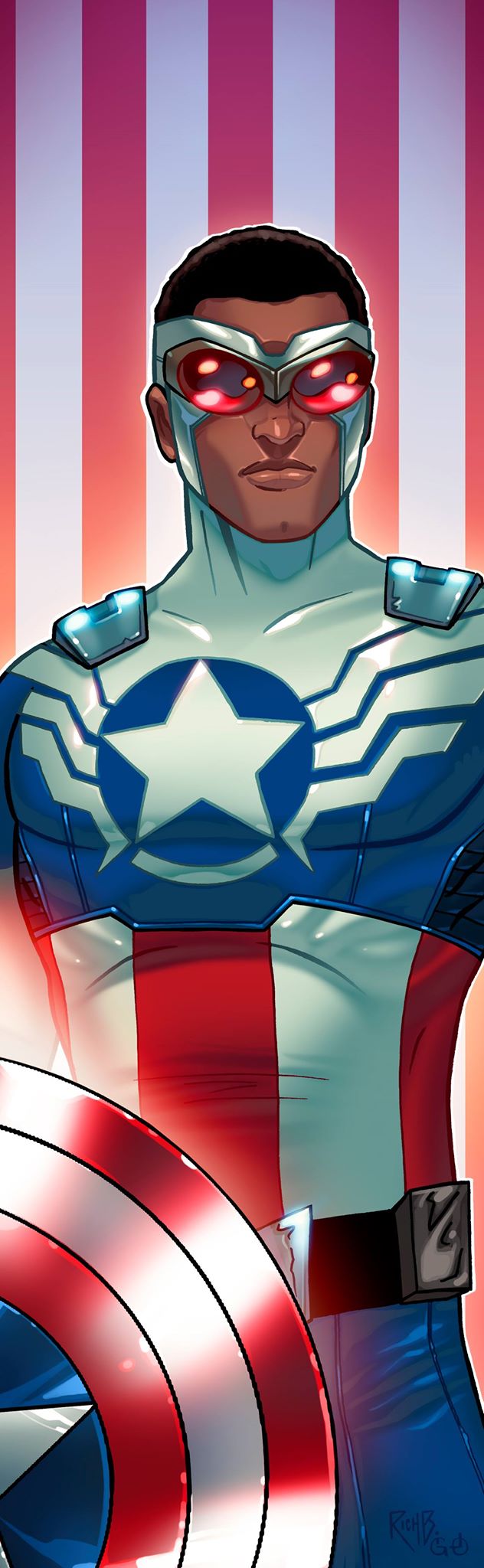 Captain America Sam Wilson Panel Art