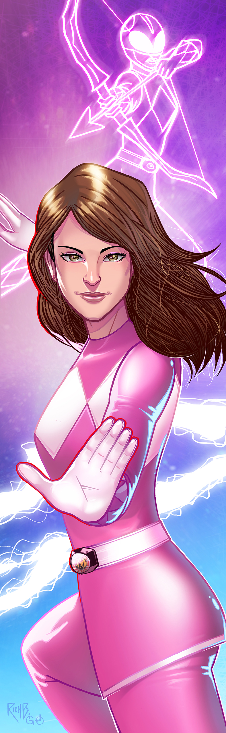 Pink Power Ranger Panel Art by RichBernatovech on DeviantArt