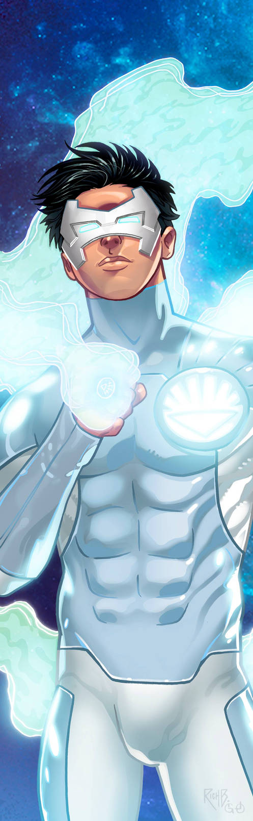 Kyle Rainer Art White Lantern Kyle Rayner Panel Art by RichBernatovech on DeviantArt