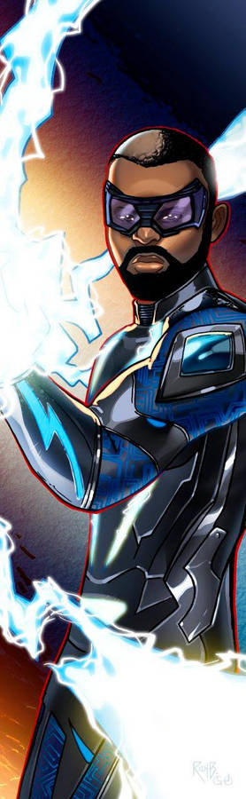 Black Lightning Panel Art