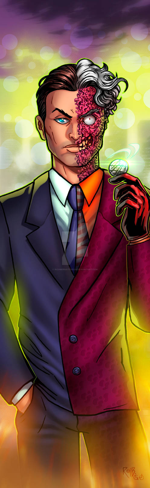 Two-Face Panel Art by RichBernatovech on DeviantArt
