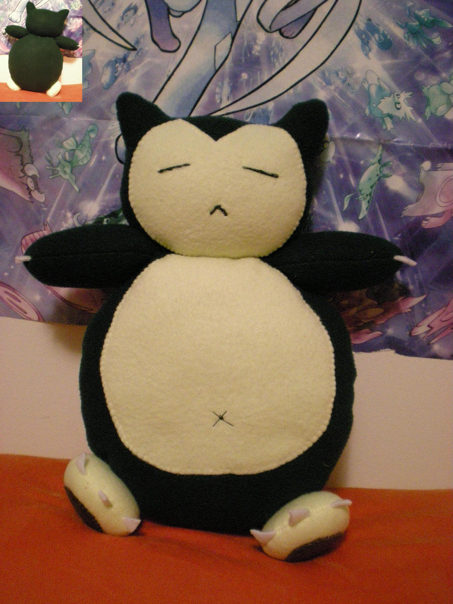 Snorlax pillow plushie by Foureyedalien on DeviantArt