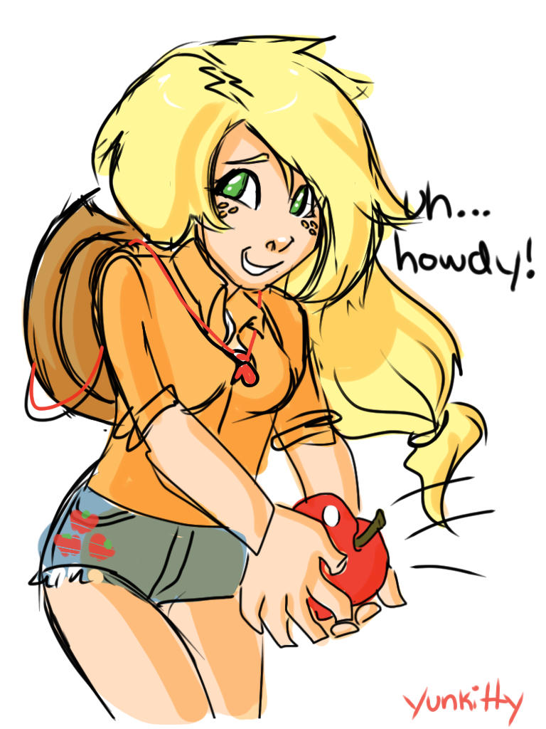 Applejack Human Pool human applejack by yunkitty on DeviantArt