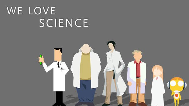 We Love Science Anime minimalist wallpaper
