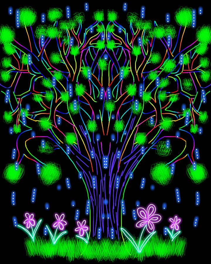Neon tree in the rain by Truley58 on DeviantArt