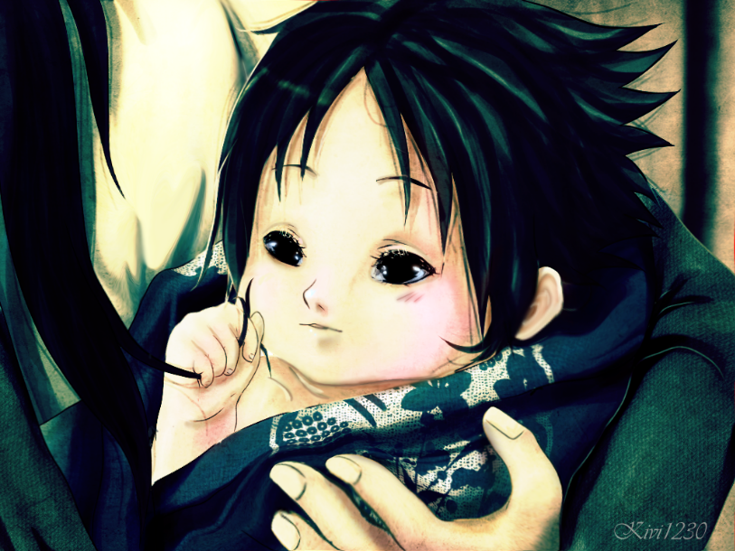 Sasuke:: Mum's black hair