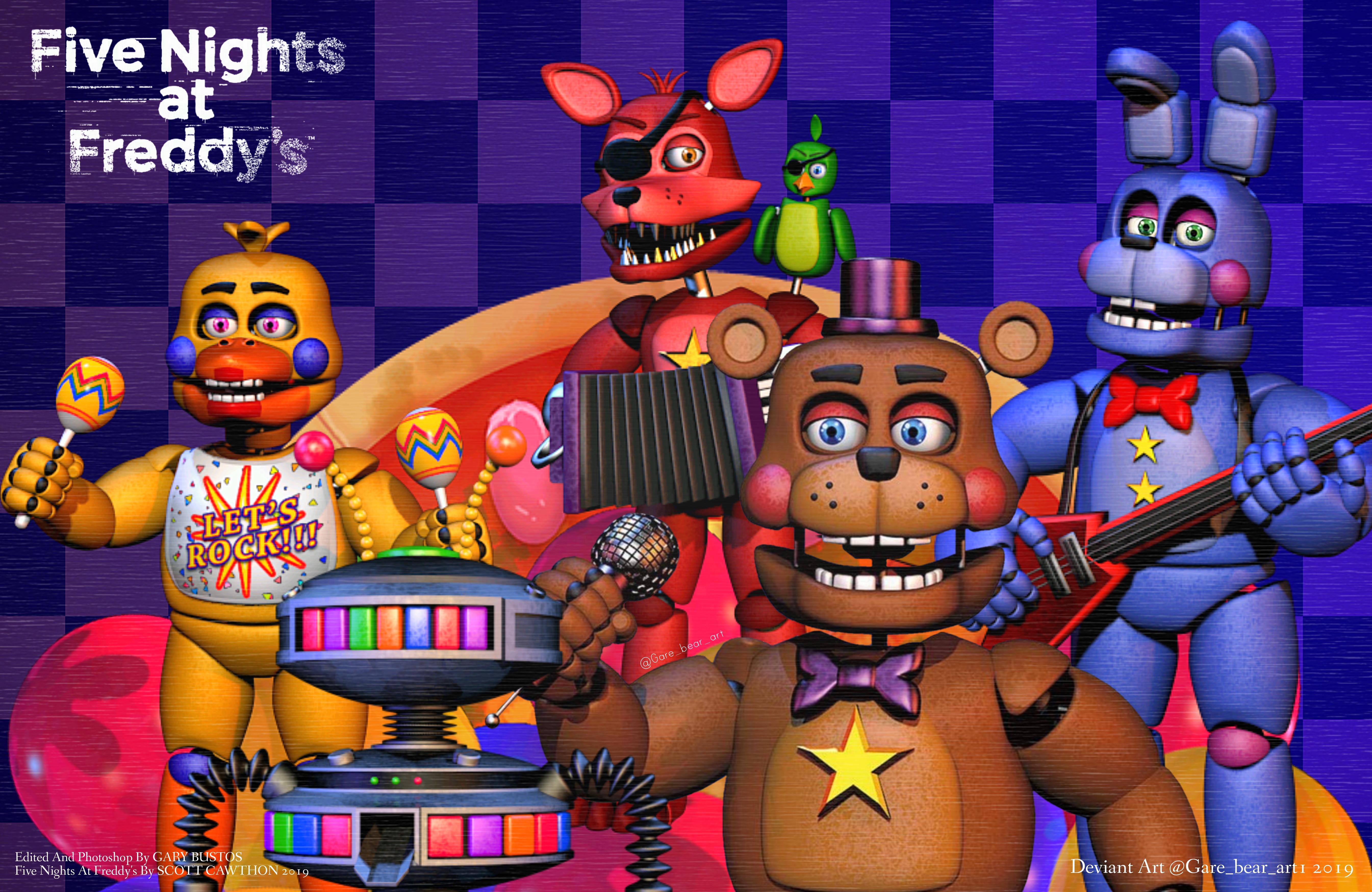 Five nights at freddys 1-5 by GareBearArt1 on DeviantArt