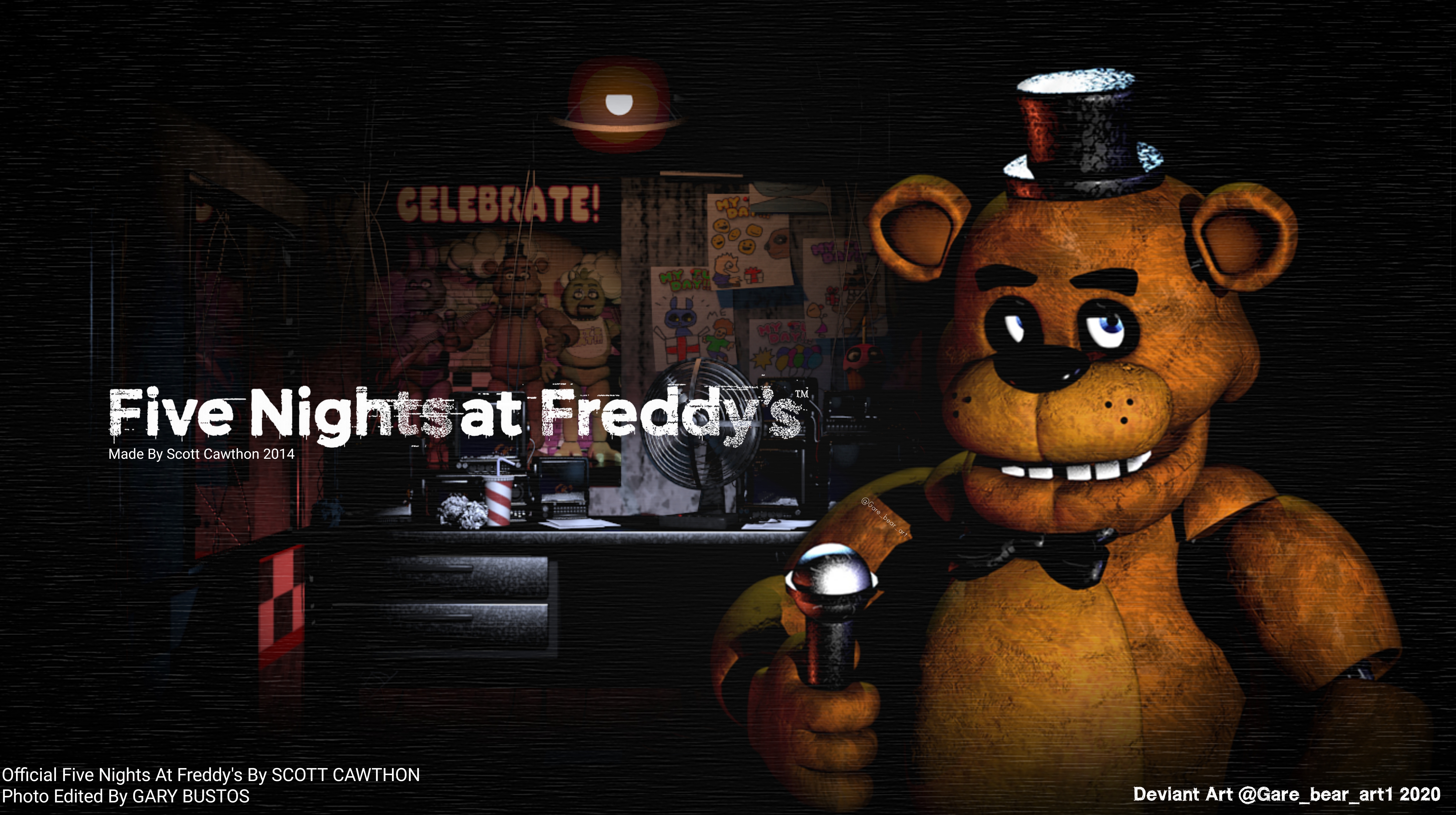 Five Nights at Freddy's 2 Celebrate Poster (remake) : r/fivenightsatfreddys