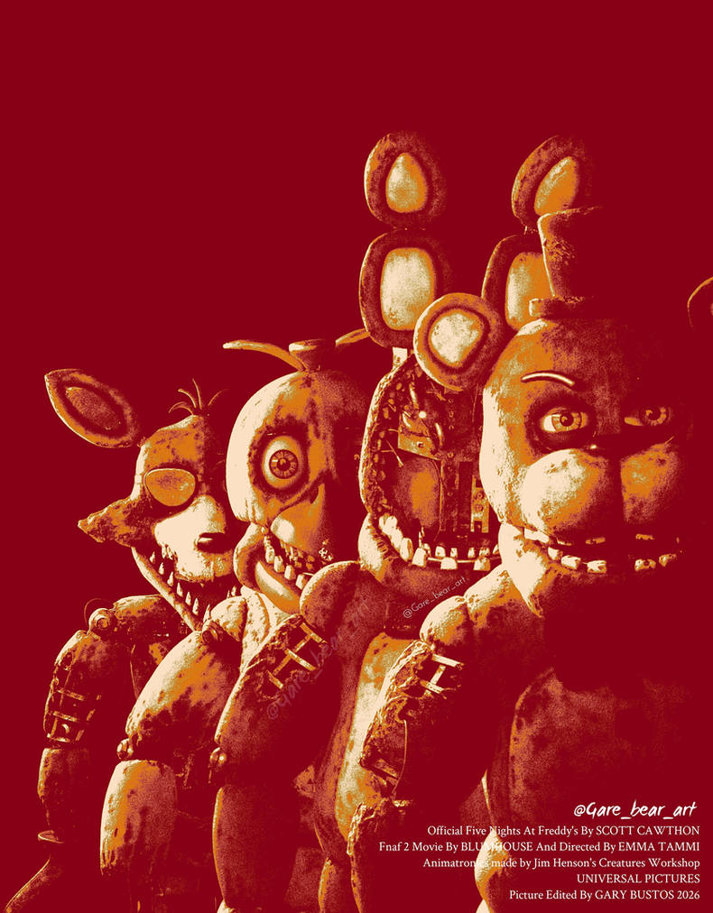 FNAF 2 Edited Poster ft Withered Animatronics By GareBearArt1 On fnaf-2-edited-poster-ft-withered-animatronics-by-garebearart1-on