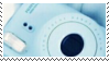 blue camera aesthetic stamp by hematology