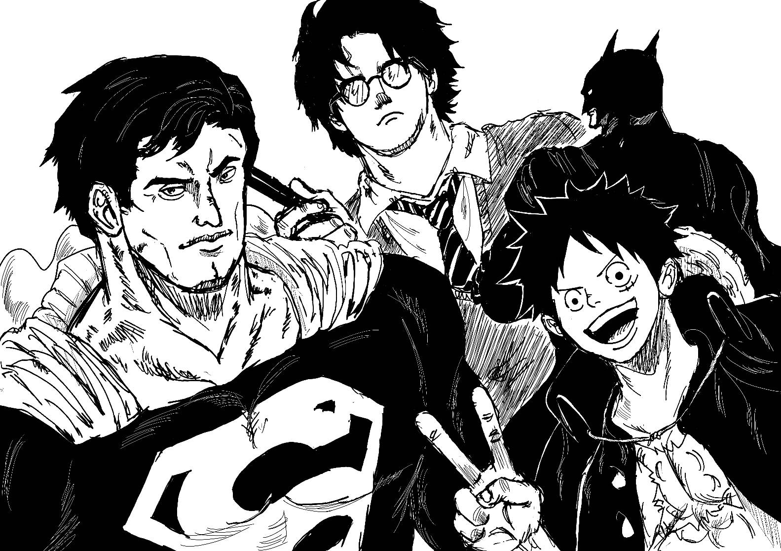 One Piece surpass batman by natalardo on DeviantArt