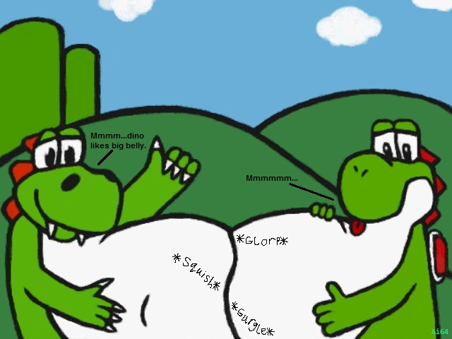 Bigdino and yoshi bellies