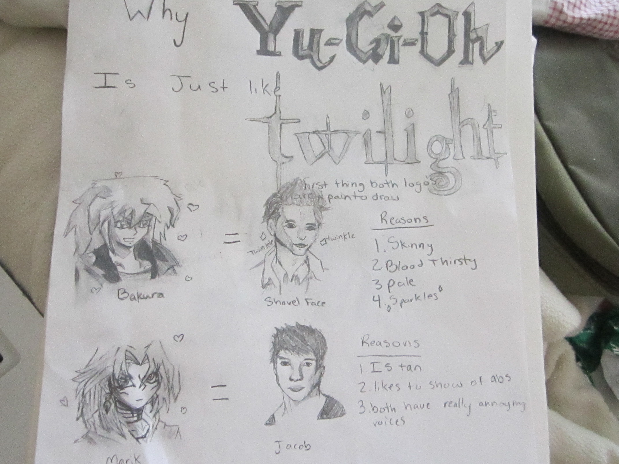 Why Yu-Gi-Oh is just like Twilight(part 1)