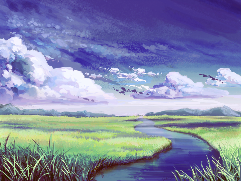 River in Grassland