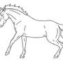 Warmblood type horse Lineart