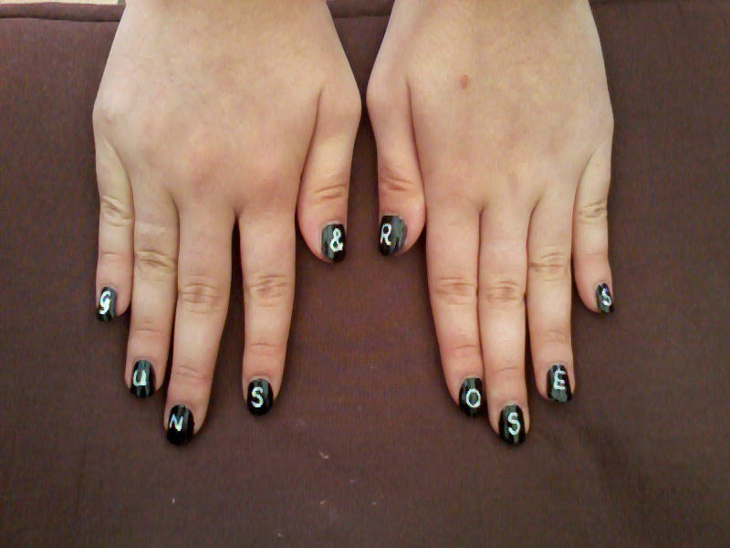 Guns n' Roses Nails by Biby1911 on DeviantArt