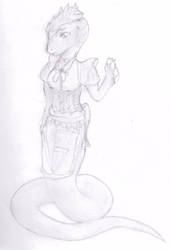 Rana the Lamia in a maid outfit Request