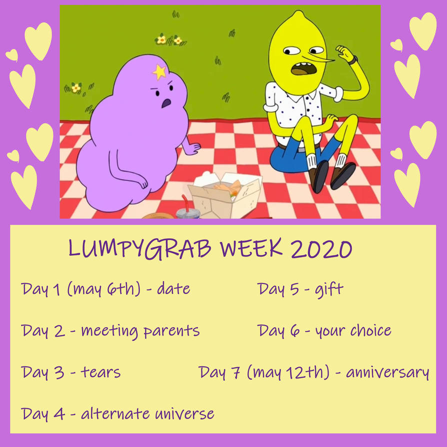Lumpygrab week prompts by ask-lumpygrab on DeviantArt
