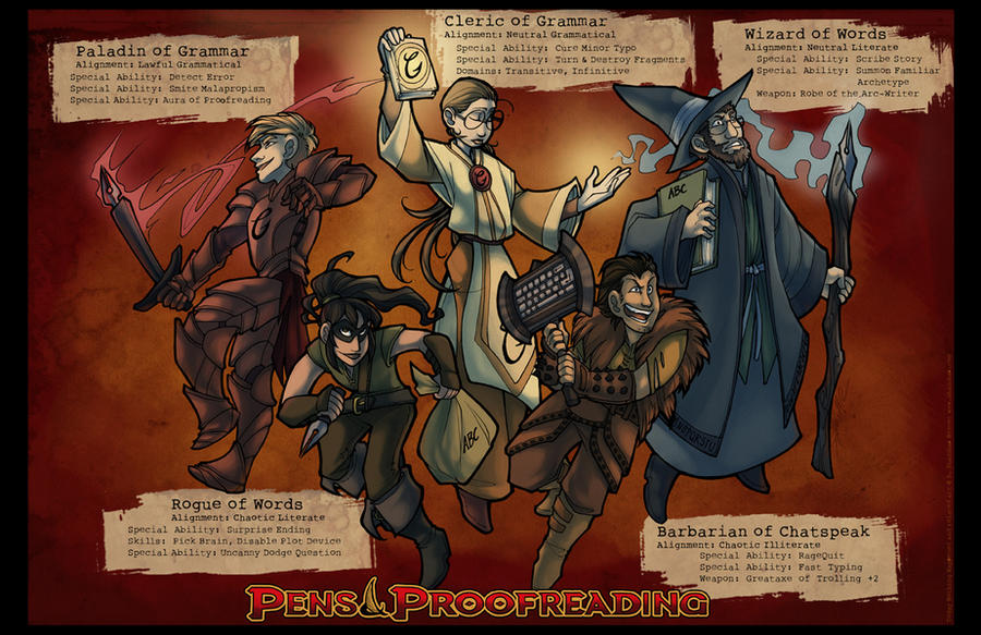 Pens and Proofreading