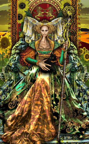 Queen of Wands revised by Elric2012