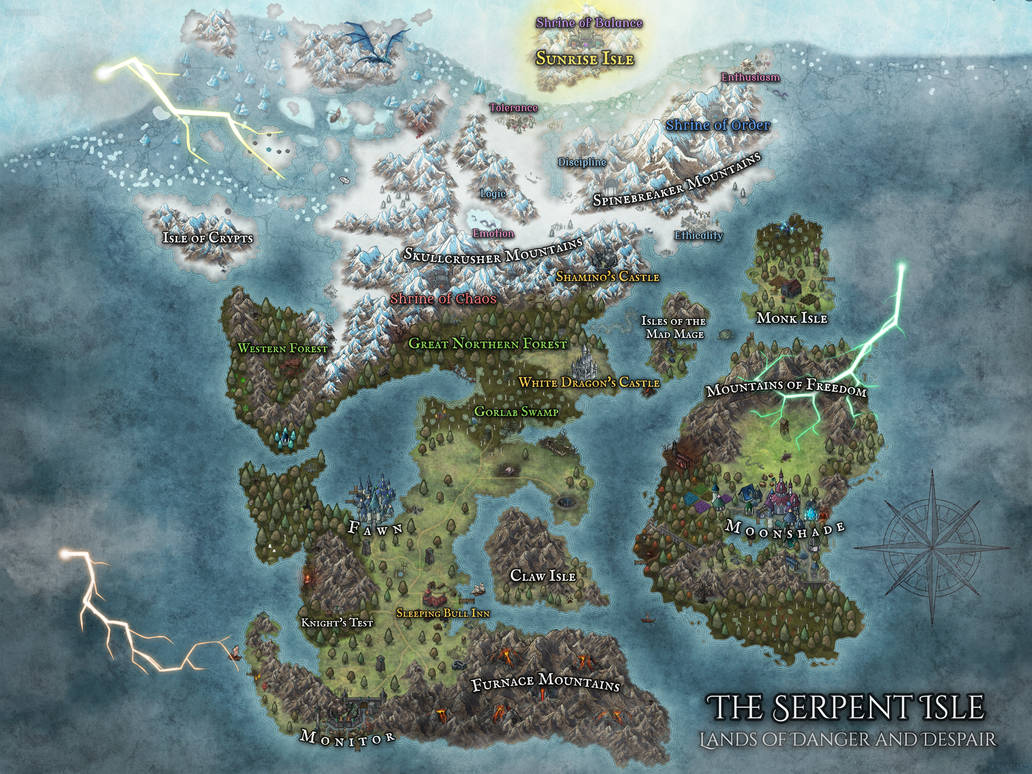 Derpent Map Serpent Isle - Player Map + Shrines by rwgosse on DeviantArt